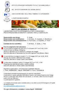 METTI UN GIORNO A TAVOLA LABORATORIO DIDATTICO/SPERIMENTALE PER